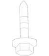 Trans Support Mount Bolt - Porsche (N-019-503-8)