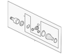 Shale Rear Passenger Side Seat Back Latch Release Handle Bezel - GM (84083746)
