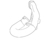 Light Gray 3rd Row Driver Side Seat Cushion Cover - GM (89042335)