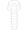 Engine Coolant Reservoir Bolt - Porsche (N-107-857-01)